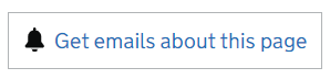 Email updates button